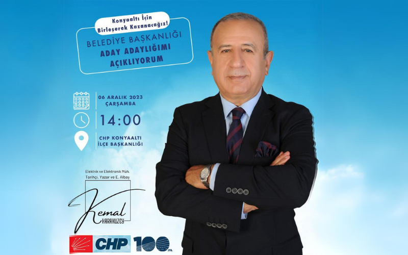 Yazarlarımızdan E.Albay Kemal Karakuzey CHP'den Konyaaltı Belediye Başkanlığına Aday Adaylığını Açıklıyor