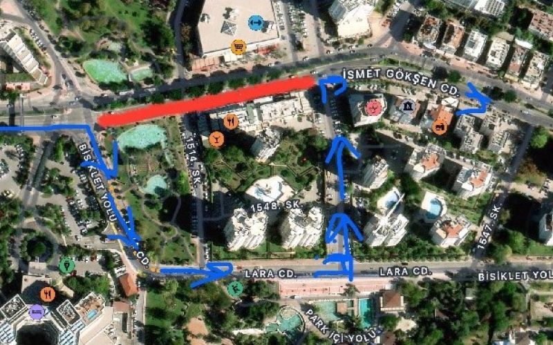 Metin Kasapoğlu Caddesi’nden İsmet Gökşen Caddesi’ne gidiş istikameti trafiğe kapatılacak
