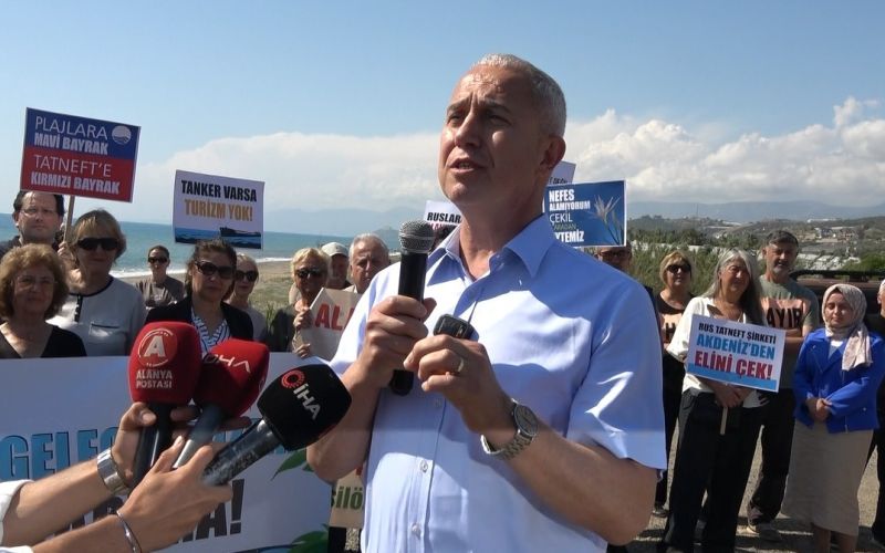 Alanya’da Aytemiz LPG dolum tesisine ’hayır’ eylemi
