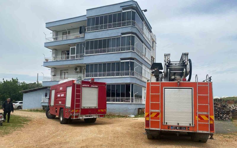 Serik’te apartman dairesinde çıkan yangın korkuttu
