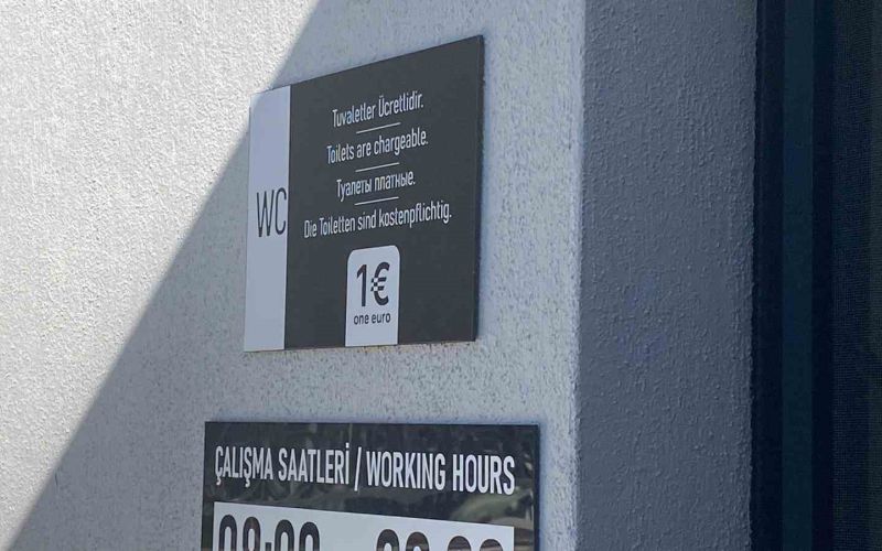 Euro üzerinden mesai saatli tuvalet ücreti
