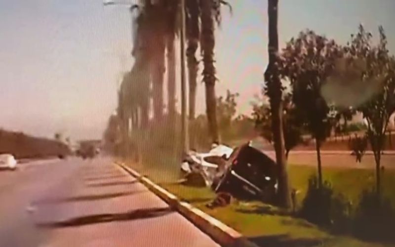 Polis memurlarının yaralandığı feci kazanın görüntüleri ortaya çıktı
