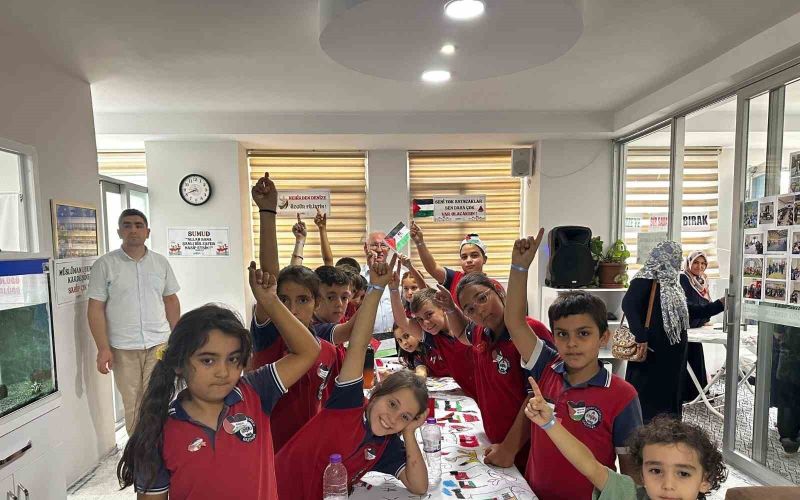 Gazipaşa’da Filistinli çocuklar için resim etkinliği düzenlendi
