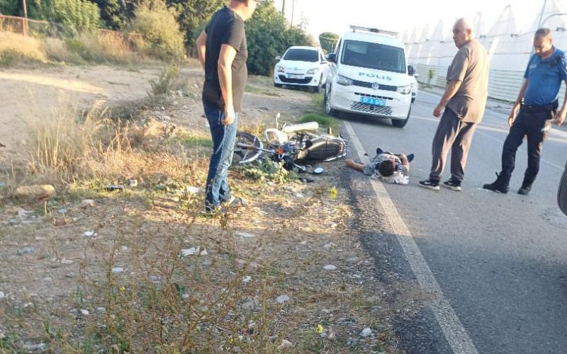 Gazipaşa’da motosikletle otomobil çarpıştı: 1 yaralı