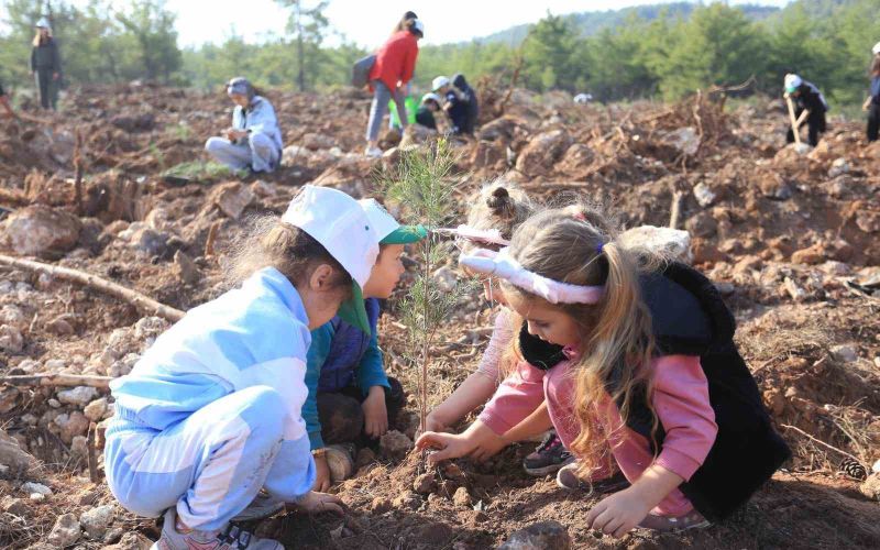 Kepezli Minikler, yangın sonrası orman alanına umut dikti
