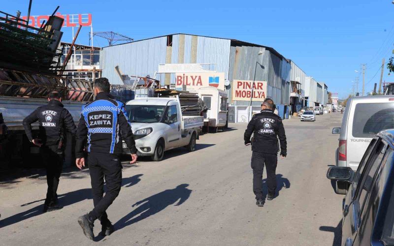 Kepez Zabıtası’ndan Hurdacılar Sitesi’ne denetim
