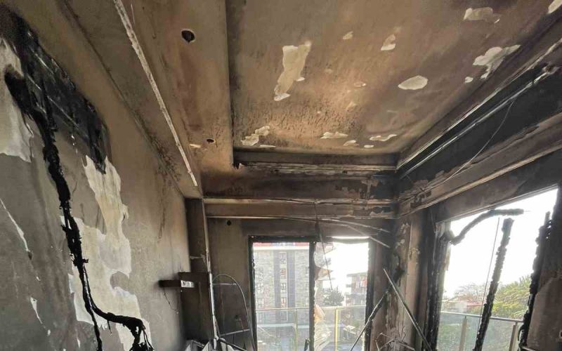 Alanya’da korkutan yangın
