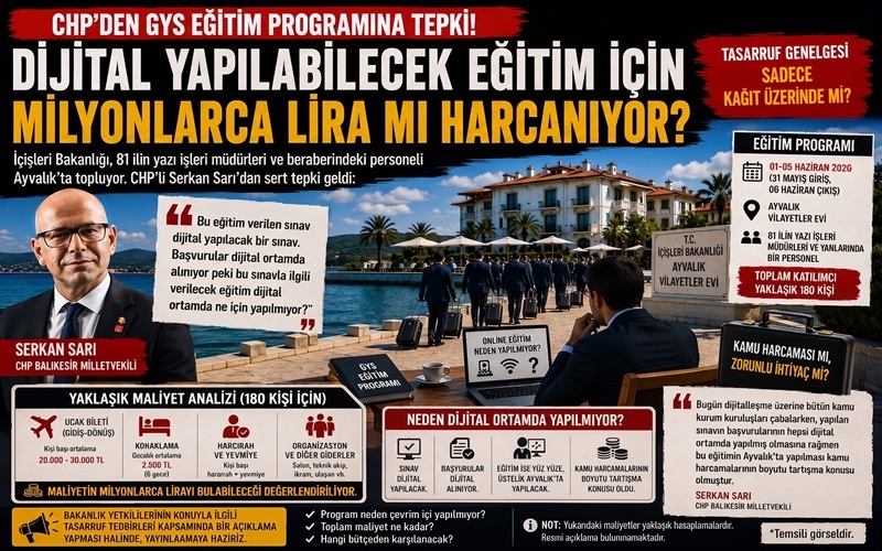 CHP’den Ayvalık Tepkisi: “Dijital Yapılabilecek Eğitim İçin Neden ? Milyonlarca Liralık Harcama ?”