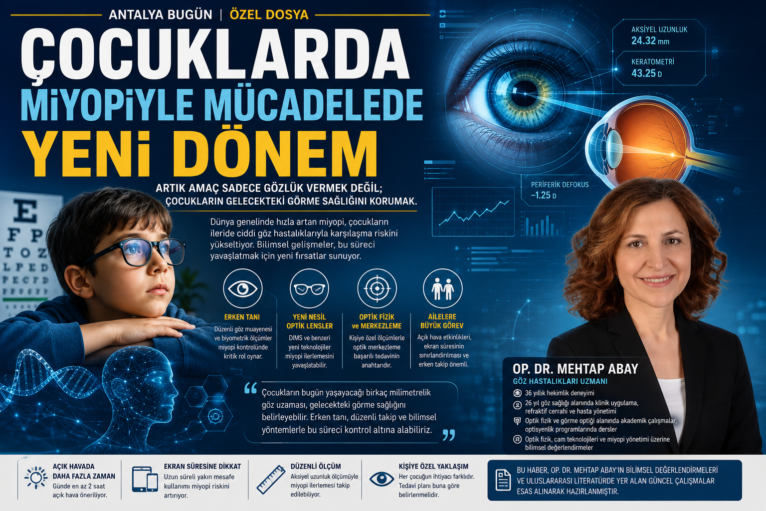 Çocuklarda Miyopiyle Mücadelede Yeni Dönem: Artık Amaç Sadece Gözlük Vermek Değil