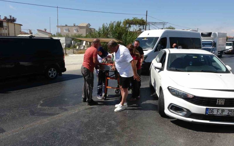 Akaryakıt tankeri otomobille çarpıştı: 1 yaralı
