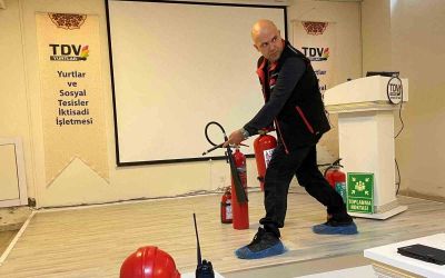 Öğrenci yurdunda yangın tatbikatı
