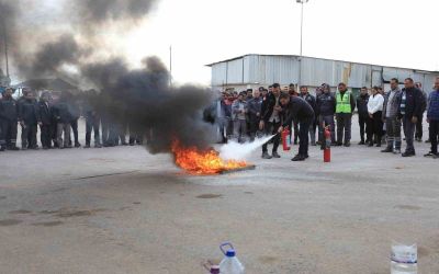 Kepez’de belediye personeline yangın eğitimi verildi
