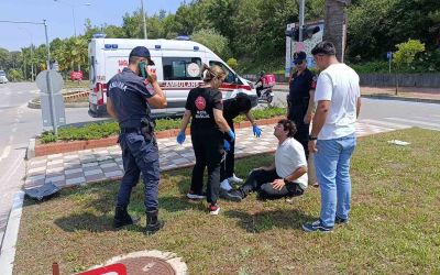 Kazaya ilk müdahaleyi Jandarma ekibi yaptı
