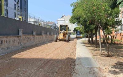 Kepez TOKİ Gazi konutlarında asfalt hazırlığı başladı
