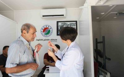 Kepez’in Mobil Sağlık Merkezi’nden Dokumapark’ta kanser taraması
