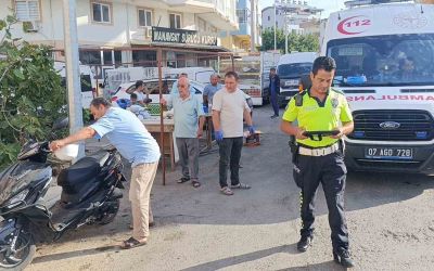 Manavgat’ta devrilen motosikletin sürücüsü yaralandı
