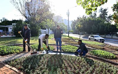 Muratpaşa’da Trafik Parkı çiçek bahçesine dönüştü
