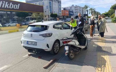 Otomobil ile çarpışan motosiklet sürücüsüne ceza kesildi
