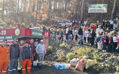 Öğrencilere yangın ve çevre bilinci konusunda yerinde bilgi verildi
