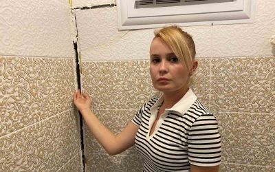 Çatlaklar oluşan evde diken üstünde hayat
