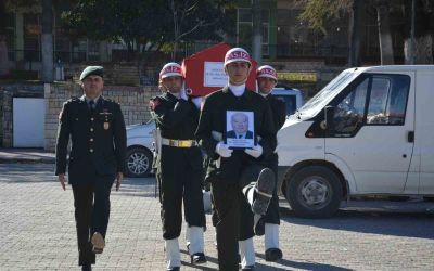 Kıbrıs gazisi emekli astsubay askeri törenle son yolculuğuna uğurlandı
