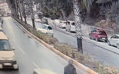 Antalya’da virajı alamadı, palmiye ağacına çarptı

