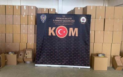 Antalya’da son 1 haftada 5,6 milyon kaçak makaron ele geçirildi
