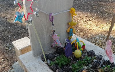 Çiçeklerden çok oyuncaklarla bezenen mezarlıkta duygulandıran görüntüler
