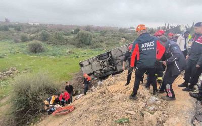 Antalya’da yolcu otobüsü şarampole yuvarlandı: 8 ölü, 26 yaralı
