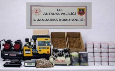 Alanya’da 17 kilogram kıyılmış tütün ele geçirildi
