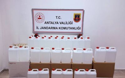 Antalya’da 500 litre kaçak etil alkol ele geçirildi
