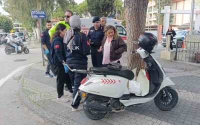 Ehliyetsiz ve muayenesi geçmiş motosikletle kaza yaptı 42 bin lira ceza uygulandı
