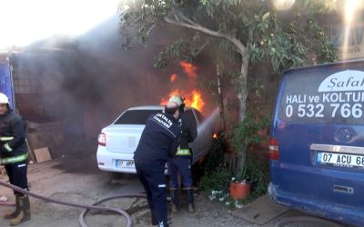 15 gün önce taşıdığı işyeri gözlerinin önünde küle döndü
