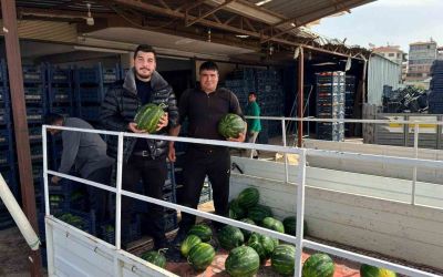 Antalya’da sezonun ilk karpuz hasadı yapıldı
