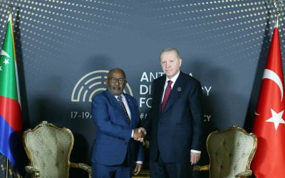 Cumhurbaşkanı Erdoğan Komorlar Birliği Cumhurbaşkanı Assoumani Azali ile görüştü
