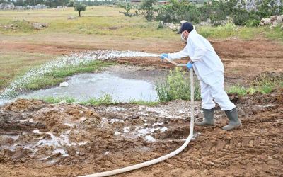 Büyükşehir’den kurban satış alanlarında ilaçlama
