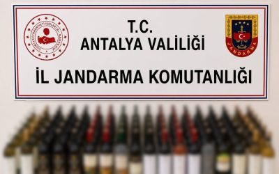 Alanya’da 108 litre kaçak alkol ele geçirildi
