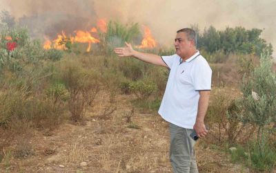 Aksu Belediyesi yangın riskine karşı sahada
