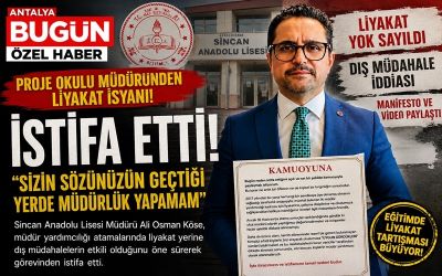 Proje Okulu Müdüründen Liyakat İsyanı: 