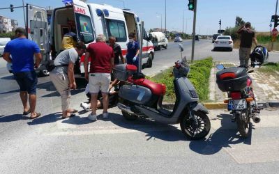 Antalya’da devrilen motosikletli yaralandı
