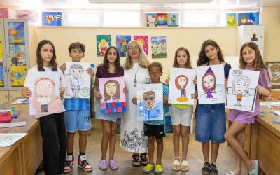 Manavgat’ta çocuklar kendi karikatürlerini çizdi
