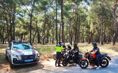Jandarmanın motosiklet denetimlerinde 5 bin 392 sürücü kontrol edildi
