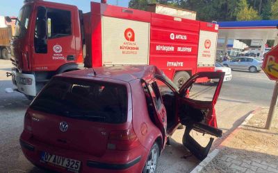 Aksu’da otomobil ile tır çarpıştı
