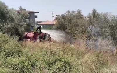 Manavgat’ta tarım arazisinde çıkan yangın söndürüldü
