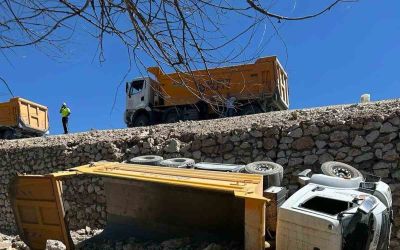 Yol yapımı çalışmasında trafik kazası: 1 ölü
