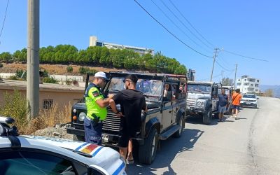 Alanya’da safari araçlarına denetim: 5 araca 233 bin TL ceza
