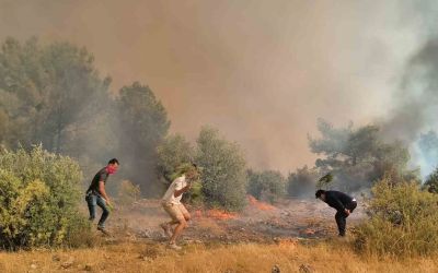Aksu’daki orman yangınının kontrol altına alma çalışmaları devam ediyor
