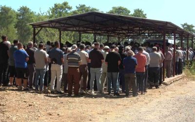 Aksu yangınında kalp krizi geçiren vatandaş son yolculuğuna uğurlandı
