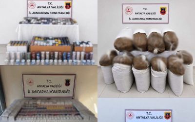 Antalya’da 1 ton 150 kilogram kıyılmış tütün ele geçirildi
