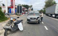Antalya’da hafif ticari araç ile çarpışan motosikletli yaralandı
